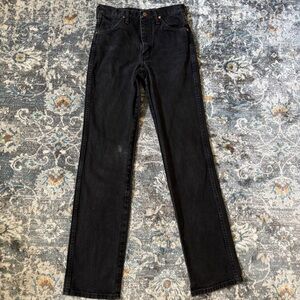 Wrangler cowboy cut slim fit black jeans 28 x 34